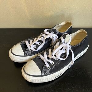 Converse All Star Black Canvas Shoes, M6.5/W8.5